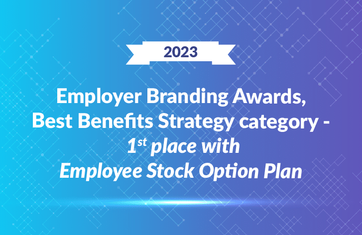 2023 – Employer Branding Awards, Best Benefits Strategy category – 1st place with Employee Stock Opt@2x